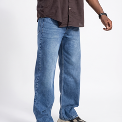 Classic Blue Stonewash Baggy Jeans