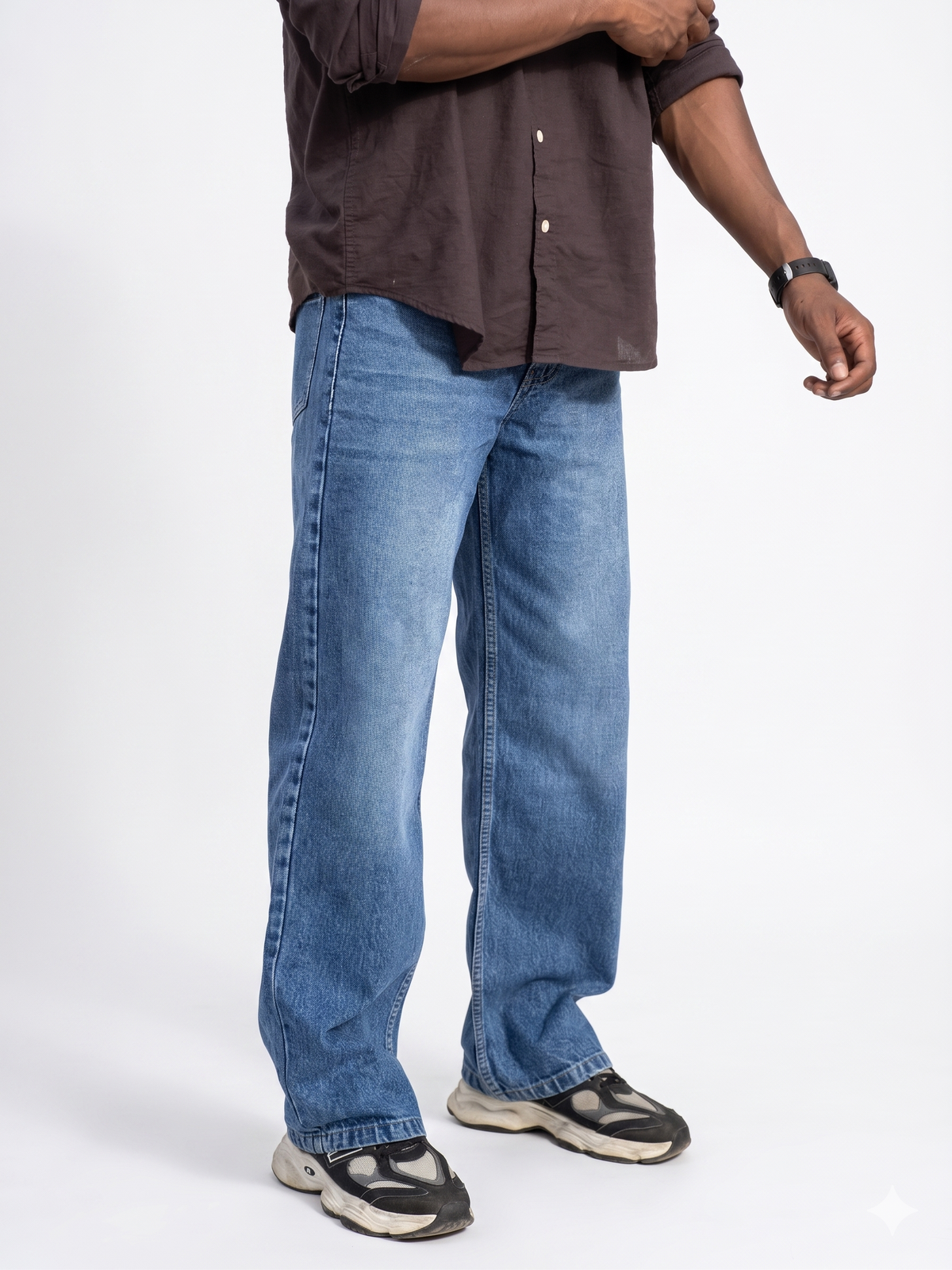 Classic Blue Stonewash Baggy Jeans
