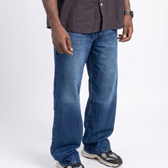 Deep Indigo Faded Relaxed Fit Jeans