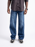 Deep Indigo Faded Relaxed Fit Jeans