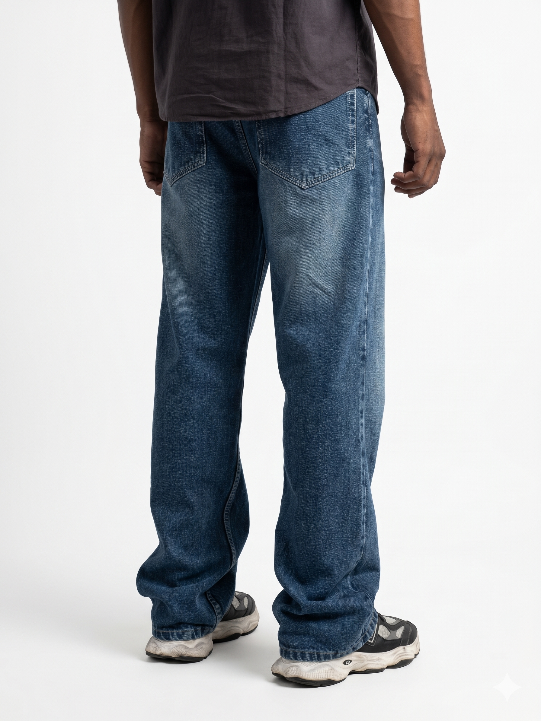 Light Blue Vintage Wash Relaxed Jeans