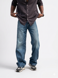 Light Blue Vintage Wash Relaxed Jeans