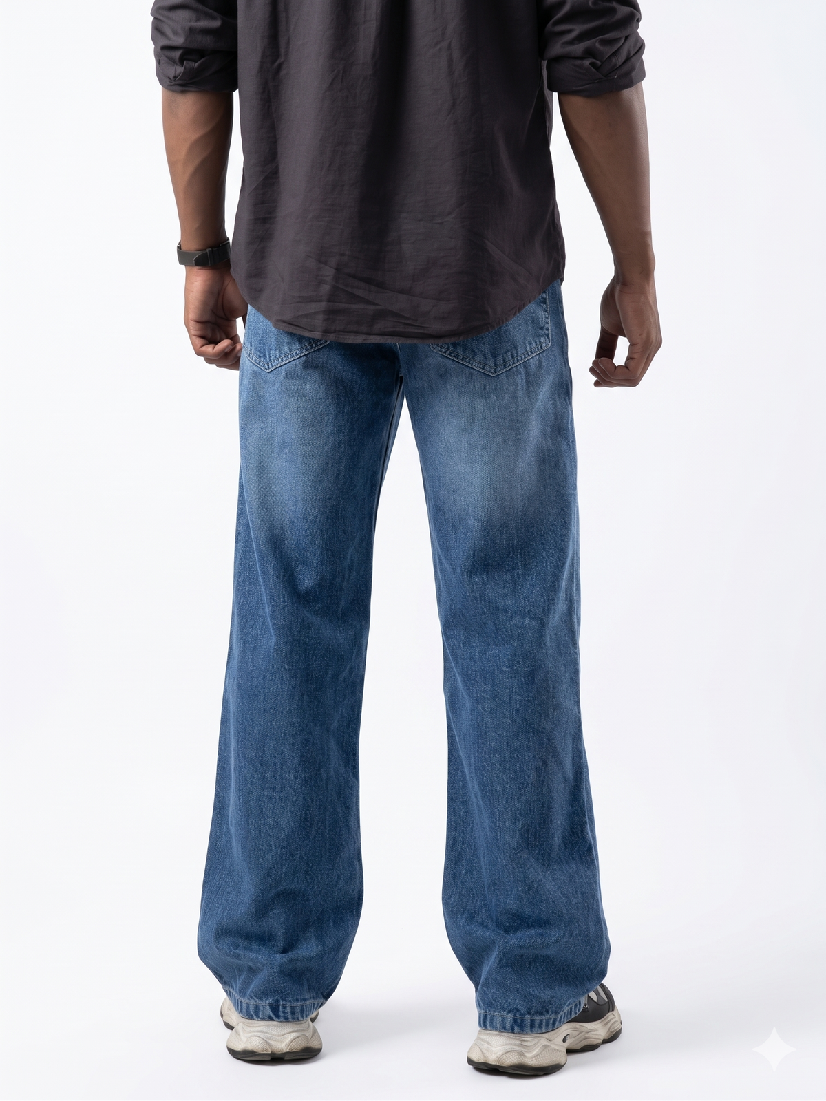 Deep Indigo Faded Relaxed Fit Jeans