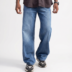 Classic Blue Stonewash Baggy Jeans
