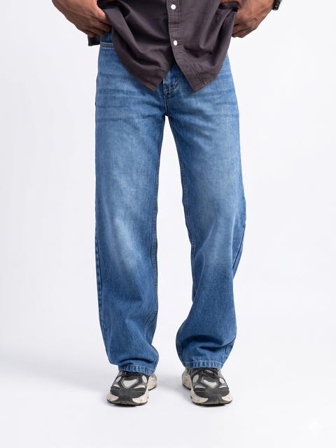 Classic Blue Stonewash Baggy Jeans