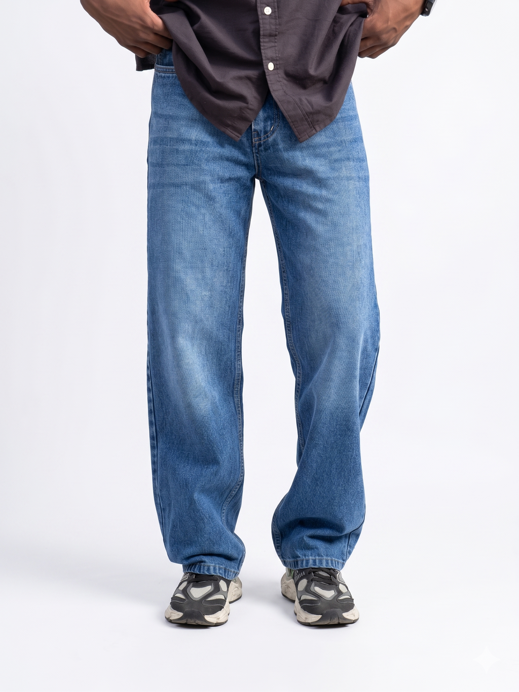 Classic Blue Stonewash Baggy Jeans