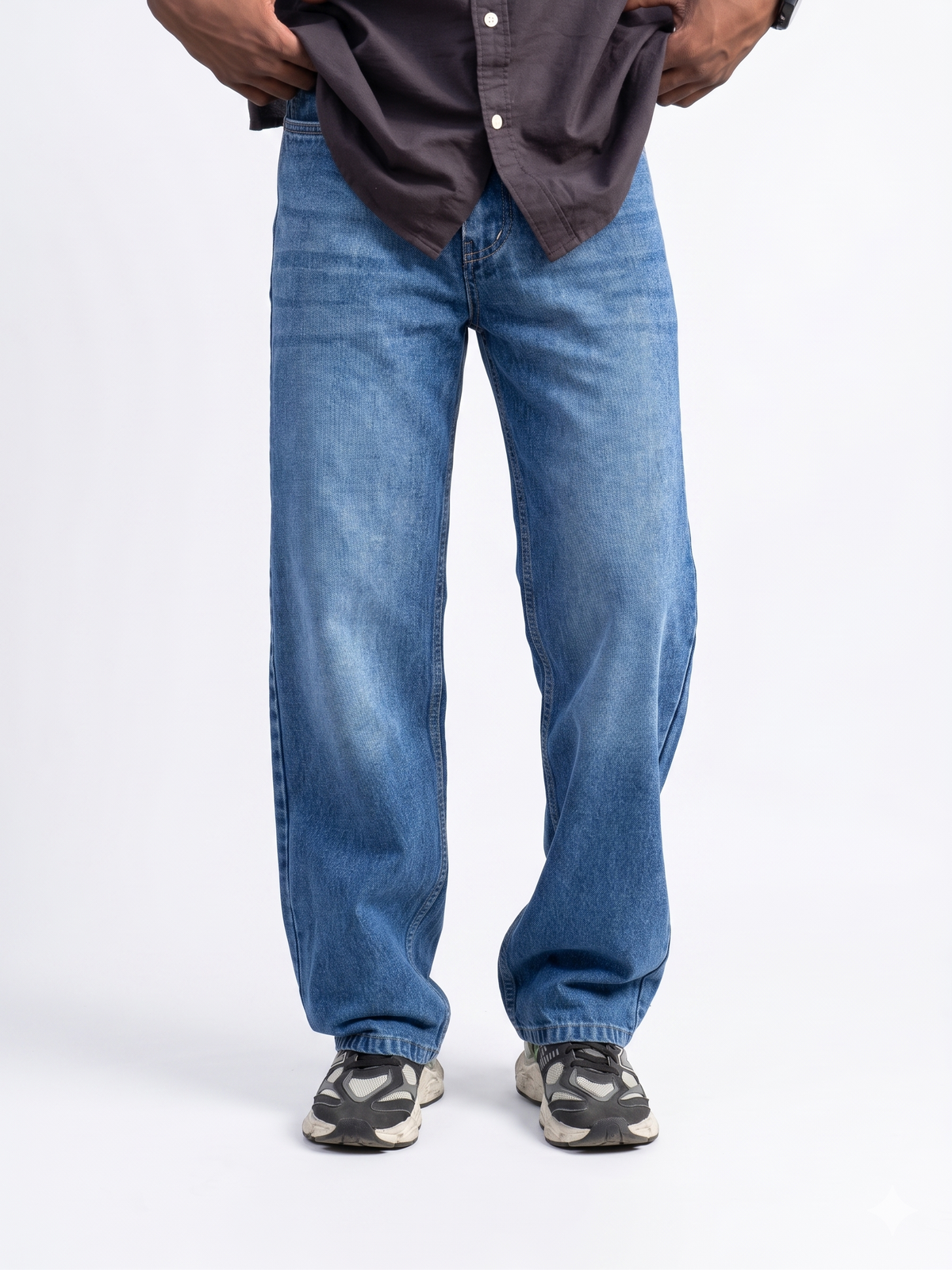 Classic Blue Stonewash Baggy Jeans