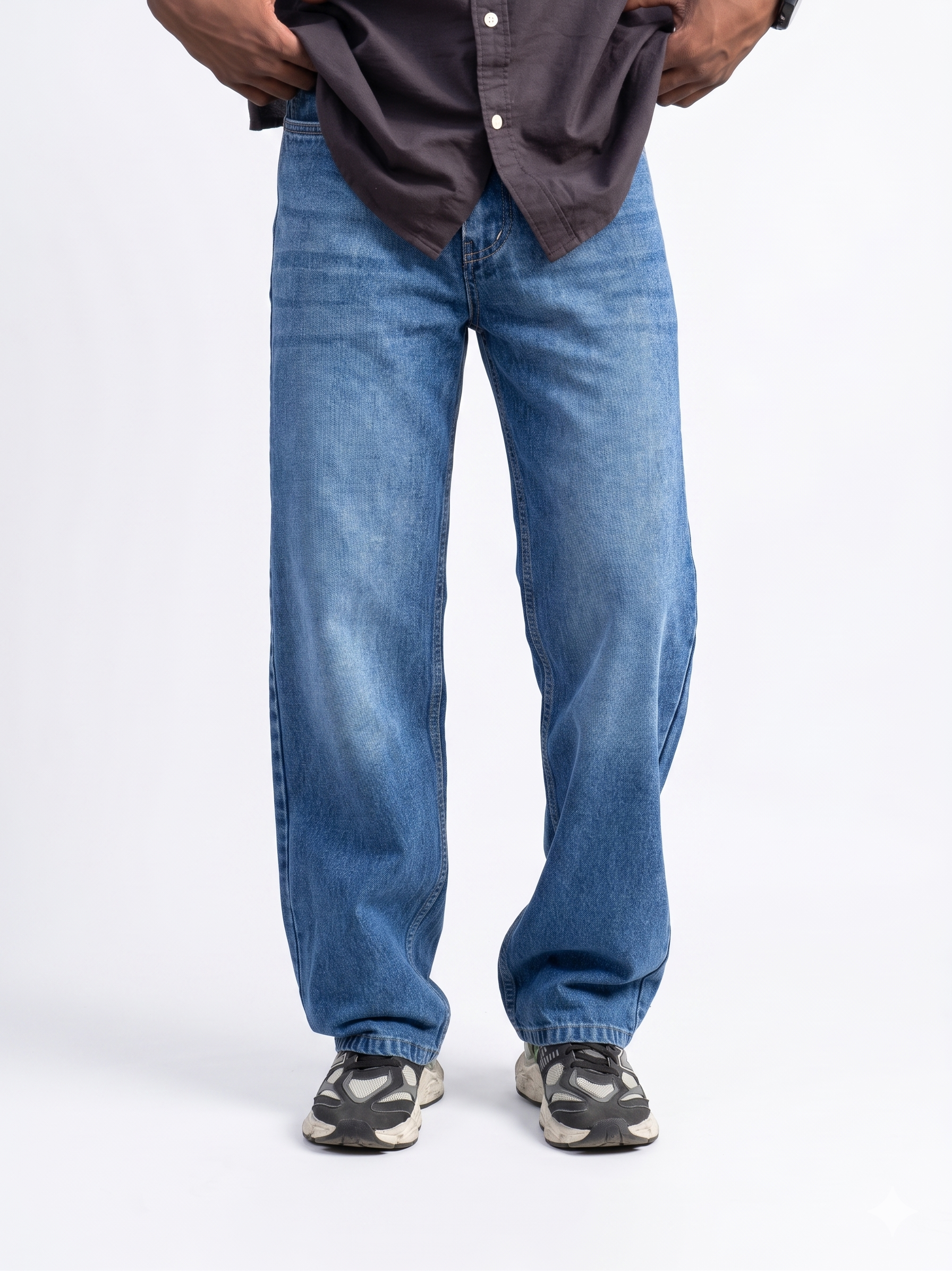 Classic Blue Stonewash Baggy Jeans
