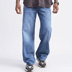 Classic Blue Stonewash Baggy Jeans